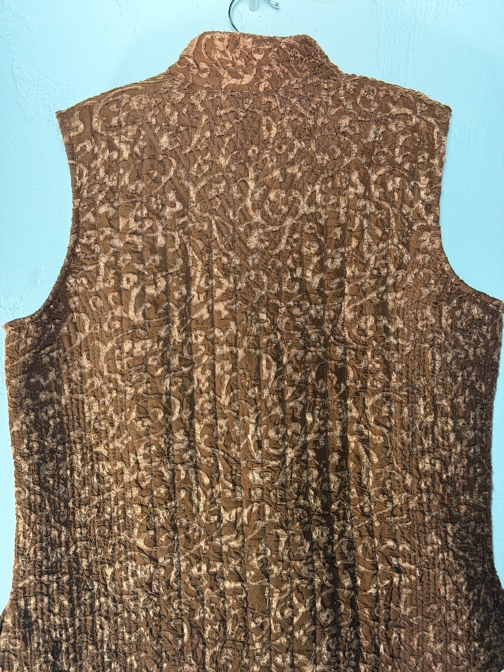 Coldwater Creek Metallic Bronze Textured Vest -medium - Picture 10 of 16